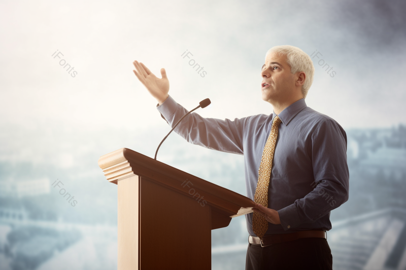 在讲台上演讲的外国男人商务会议交流听众年会,高清,摄影图,摄影图片,图片大全,摄影图免费下载